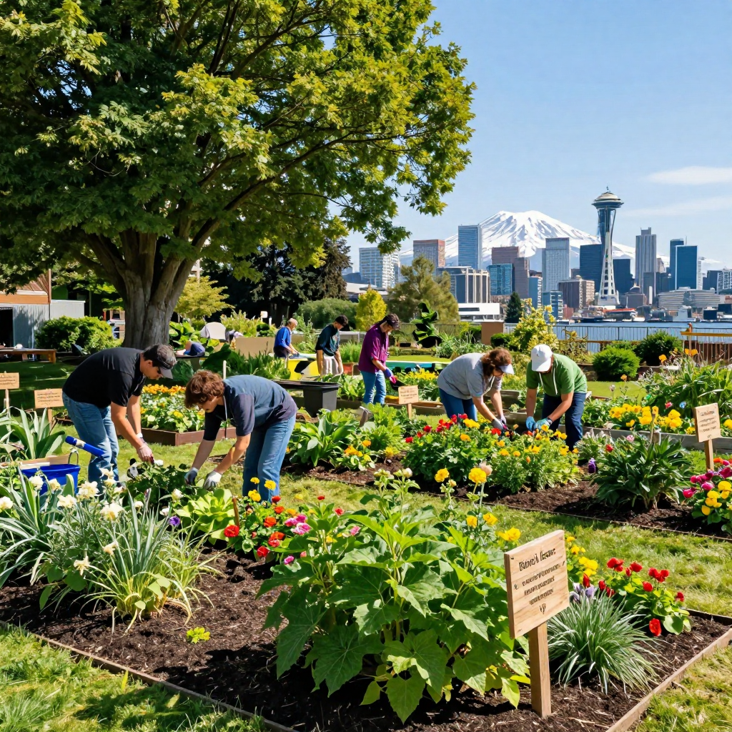 Seattle's Green Thumb Heroes: Local Volunteers Cultivate Wellness Through Community Gardens